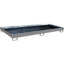 Bauer® Regal-Auffangwanne aus Stahl mit PE-Einsatz RW 3300-1 PE, lackiert, Mausgrau