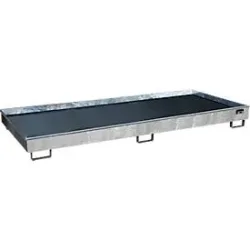 Bauer Regalwanne RW 3300-2 PE, mit PE-Einsatz, B 3262 x T 1312 x H 267 mm, bis 540 l, Stahl feuerverzinkt