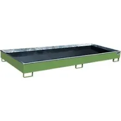 Bauer® Regal-Auffangwanne aus Stahl mit PE-Einsatz RW 3300-2 PE, lackiert, Resedagrün