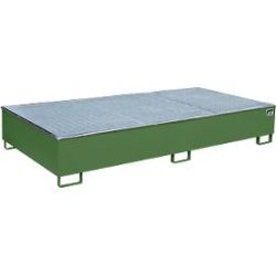 Bauer® Regal-Auffangwanne aus Stahl mit PE-Einsatz RW-GR 2700-3 PE, lackiert, Resedagrün
