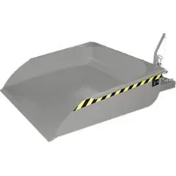 Bauer Staplerschaufel BSI 50, Seilzug-Entriegelung, L 1810 × B 1330 × H 710 mm, 0,5 m³, bis 750 kg, Stahl lackiert, mausgrau