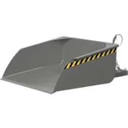 Bauer Staplerschaufel BSI 75, Seilzug-Entriegelung, L 1810 × B 1330 × H 710 mm, 0,75 m³, bis 1000 kg, Stahl lackiert, mausgrau