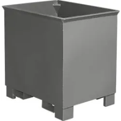 Behälter für Routenzüge Typ C 30, für Feststoffe, 3-fach stapelbar, Inhalt 0,3 m³, bis 500 kg, mausgrau RAL 7005