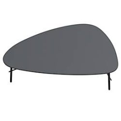 Beistelltisch meet by Paperflow Lazy, Trapezform, furniertes MDF, Stahlgestell, B 930 x T 500 x H 400 mm, schwarz/schwarz