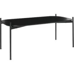 Paperflow Empfangstisch mit schwarz lackierter MDF-Platte und 4 schwarzen Metall-Beinen Meet 1000 x 500 x 400 mm