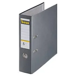 Bene No.1 Power Ordner A4 80 mm Schiefer 2 Ringe 291400 PP (Polypropylen) Glatt Hochformat