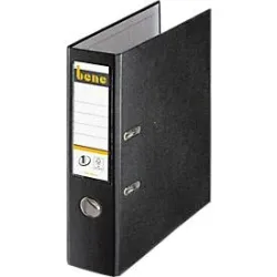 Bene No.1 Power Ordner A4 80 mm Schwarz 2 Ringe 291400 PP (Polypropylen) Glatt Hochformat