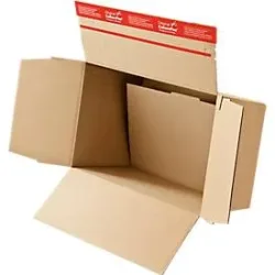 Blitzbodenkarton, DIN A5, doppelter Boden, Selbstklebeverschluss, braun, 10 Stück