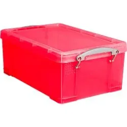 Box, Kunststoff, transparent rot, 9 l