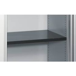 C + P Rollladenschrank Omnispace, 5 OH, abschliessbar, B 600 x T 420 x H 1980 mm, Stahl/Kunststoff, lichtgrau/schwarzgrau