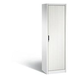 C + P Rollladenschrank Omnispace, 5 OH, abschliessbar, B 600 x T 420 x H 1980 mm, Stahl/Kunststoff, verkehrsweiss