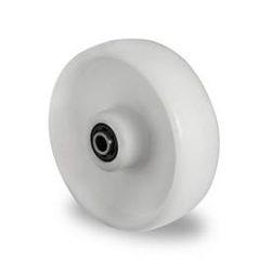 CASCOO Einbaurad N0N0, mit Rad-ø 150 mm x B 50 mm, Polyamid-Felge, Polyamid-Lauffläche, natur/weiss, Rollenlager, bis 300 kg