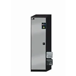 Chemikalienschrank  asecos CS-CLASSIC, Flügeltür, Anschlag links, Front asecos Silber, B 545 x T 520 x H 1950 mm