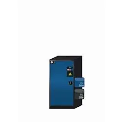 Chemikalienschrank  asecos CS-CLASSIC, Flügeltür, Anschlag links, Front Enzianblau, B 545 x T 520 x H 1105 mm