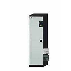 Chemikalienschrank  asecos CS-CLASSIC, Flügeltür, Anschlag links, Front Lichtgrau, B 545 x T 520 x H 1950 mm