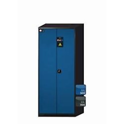 Chemikalienschrank  asecos CS-CLASSIC, Flügeltüren, Front Enzianblau, B 810 x T 520 x H 1950 mm