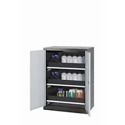 Chemikalienschrank  asecos CS-CLASSIC, Flügeltüren, Front Lichtgrau, B 810 x T 520 x H 1105 mm