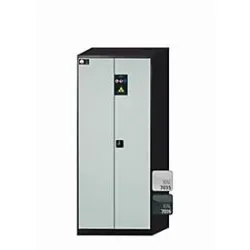 Chemikalienschrank  asecos CS-CLASSIC, Flügeltüren, Front Lichtgrau, B 810 x T 520 x H 1950 mm