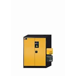 Chemikalienschrank  asecos CS-CLASSIC, Flügeltüren, Front Sicherheitsgelb, B 810 x T 520 x H 1105 mm