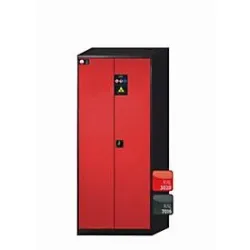 Chemikalienschrank  asecos CS-CLASSIC, Flügeltüren, Front Verkehrsrot, B 810 x T 520 x H 1950 mm