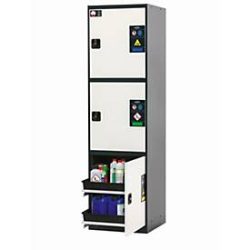 Chemikalienschrank  asecos CS-CLASSIC-MultiRisk, Flügeltüren, Front Reinweiss, B 545 x T 520 x H 1950 mm