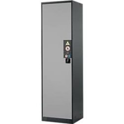 Chemikalienschrank, Flügeltür, 3 Böden, 545x520x1950 mm, silber