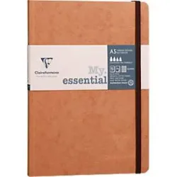 Clairefontaine Notizbuch My Essentials Age Bag, 96 Seiten, DIN A5, 90g/m², nummeriert, Fadenheftung, kariert, braun
