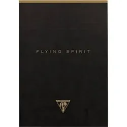Clairefontaine Schreibblock-Set Flying Spirit, 70 Blatt, DIN A5, 90 g/m², kopfseitig geleimt, liniert, Einband schwarz, 5 Motive assortiert