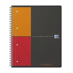 Hamelin International Notizbuch DIN A4+ Kariert Spiralbindung PP (Polypropylen) Schwarz Perforiert 160 Seiten 5 Stück à 80 Blatt
