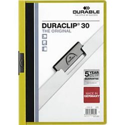 DURABLE Klemmmappe DURACLIP, DIN A4, Kunststoff, mit Clip, grün