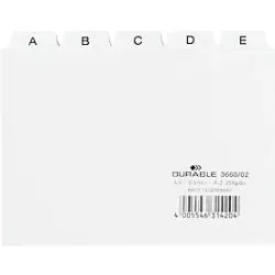DURABLE Leitregister DIN A6 Weiß 14,8 x 10,5 cm 25 Stück