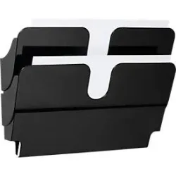 DURABLE Prospektspender Flexiplus, 2 Spender, A4, quer, schwarz