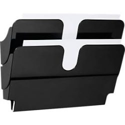 DURABLE Prospektspender Flexiplus, 2 Spender, A4, quer, schwarz
