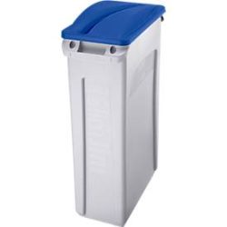 Deckel für Papiereinwurf, für Abfallbehälter Slim Jim®, blau