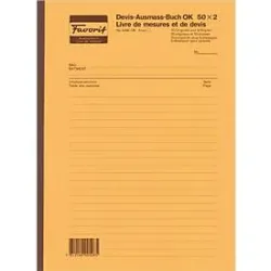 Favorit -  Devis-Ausmassbuch D/F A4 2095 OK weiss 50x2 Blatt, DIN A4