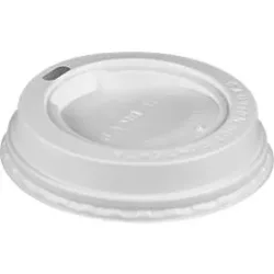 Dom-Deckel zu Trinkbecher to go, weiss, 100 Stück
