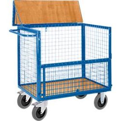 Drahtkastenwagen, L 1175 x 775 mm, mit Deckel