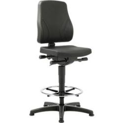 Drehstuhl All-In-One 9631, Aufstiegshilfe und Gleitern, Kunstleder, Skai schwarz