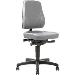 Drehstuhl All-In-One Trend 9633, mit Rollen, Kunstleder, Skai grau