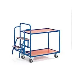 Etagenwagen mit Trittstufen, 2 Etagen