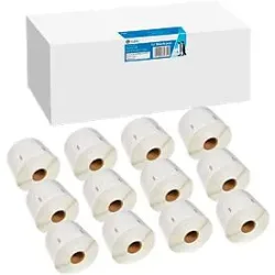 Etiketten G&G, kompatibel zu Dymo 11354/s0722540, 12x1000 Stück, ablösbar, B 57 x H 32 mm, weiss