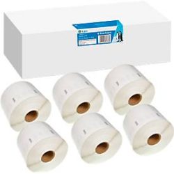 Etiketten G&G, kompatibel zu Dymo 11354/s0722540, 6x1000 Stück, ablösbar, B 57 x H 32 mm, weiss