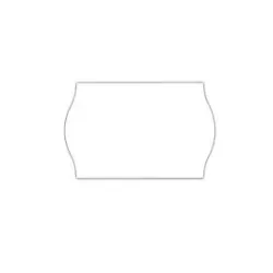 Etiketten mit Wellenrand, 26 x 12 mm, 10 Rollen, weiss (ablösbar)