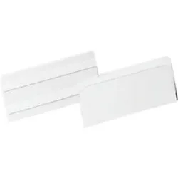 Etikettentasche Durable Hard Cover, B 150 x H 67 mm, selbstklebend, mit Permanent-Klebestreifen, rückstandsfrei ablösbar, PET Hartfolie, transparent