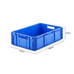 Euro Box Serie MF 6170, aus PP, Inhalt 30,8 L, Durchfassgriff, blau