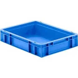 Euro Box Serie EF 4080, aus PP, Inhalt 7,4 L, geschlossene Wände, Unterfassgriff, blau