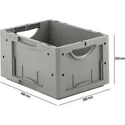 Euro Box Serie LTB 4220, aus PP, Inhalt 19,8 L, ohne Deckel, grau