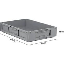 Euro Box Serie LTB 6120, aus PP, Inhalt 20,3 L, ohne Deckel, grau