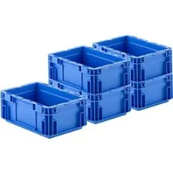 Euro Box SSI Schäfer Serie MF 3120, aus PP, Inhalt 5,2 L, Unterfassgriff, blau, 5 Stück