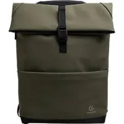 Exacompta Exactive® Young Laptoprucksack, 15,6?, 2 Fächer, wasserabweisendes PU, gepolstert, mit Trolley-Schlaufe & Flaschentasche, RPET, khaki